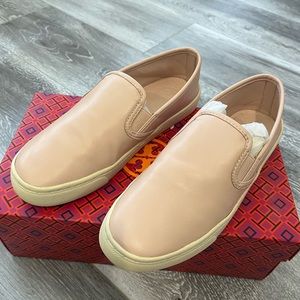 Tory Burch Womens Light Shell Pink Max Slip On Sneaker Size 6 Excellent Cond